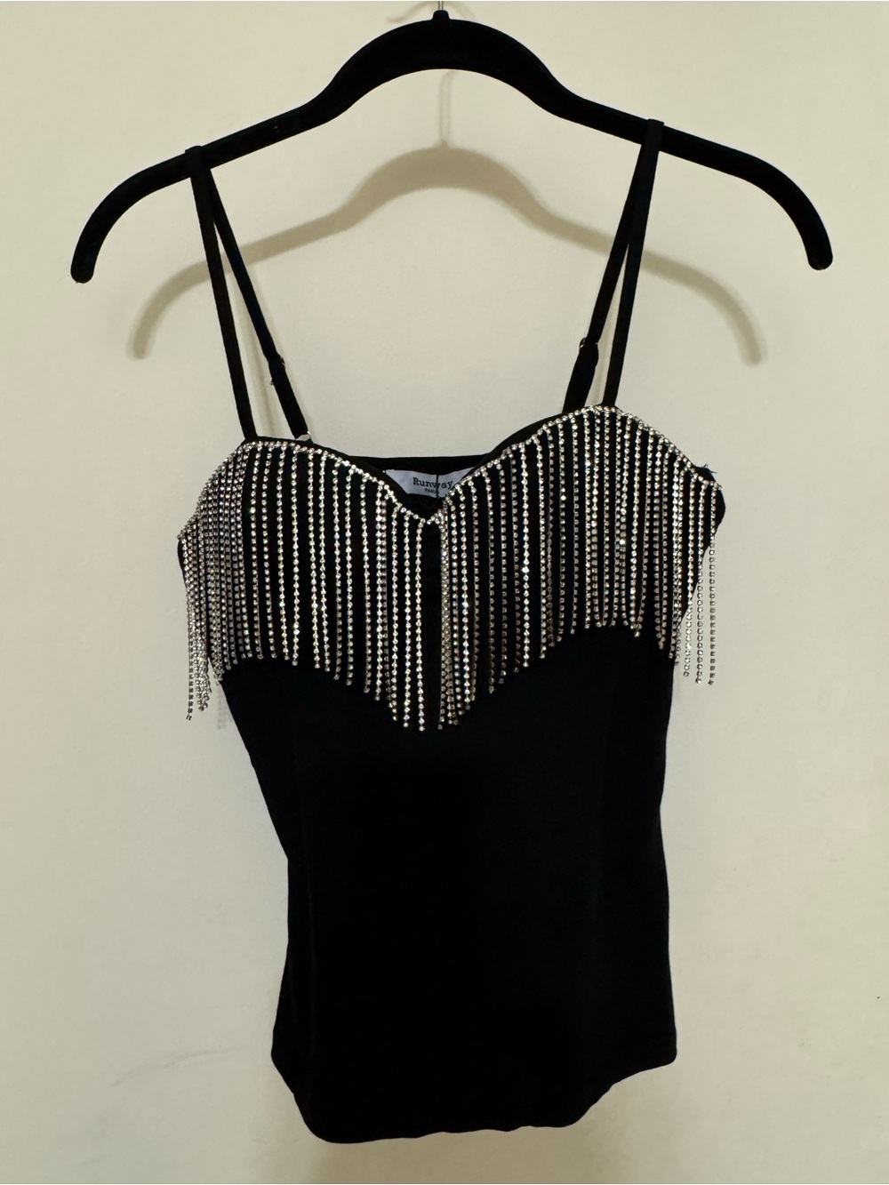 Runway Paris, Knit Rhinestone Bustier/Tee